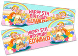 Personalised Birthday Banners Generic Design Children Kids Party Decoration 50