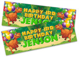 Personalised Birthday Banners Jungle Design Children Kids Party Decoration 51