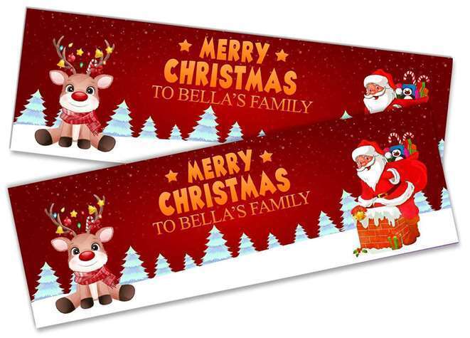 Personalised Banner Christmas Design Party Decoration 19