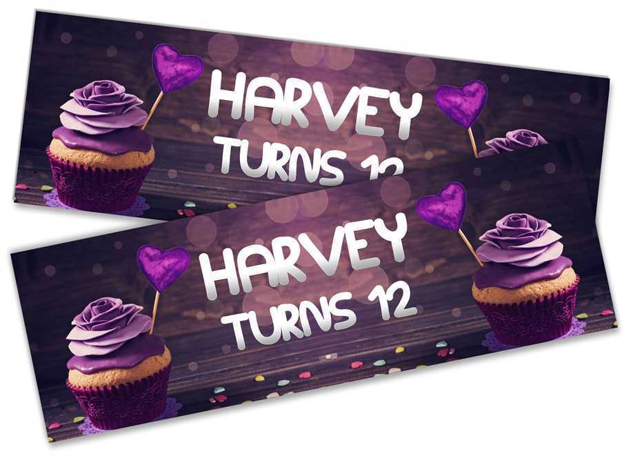 Personalised Birthday Banners Generic Design Children Kids Party Decoration 134