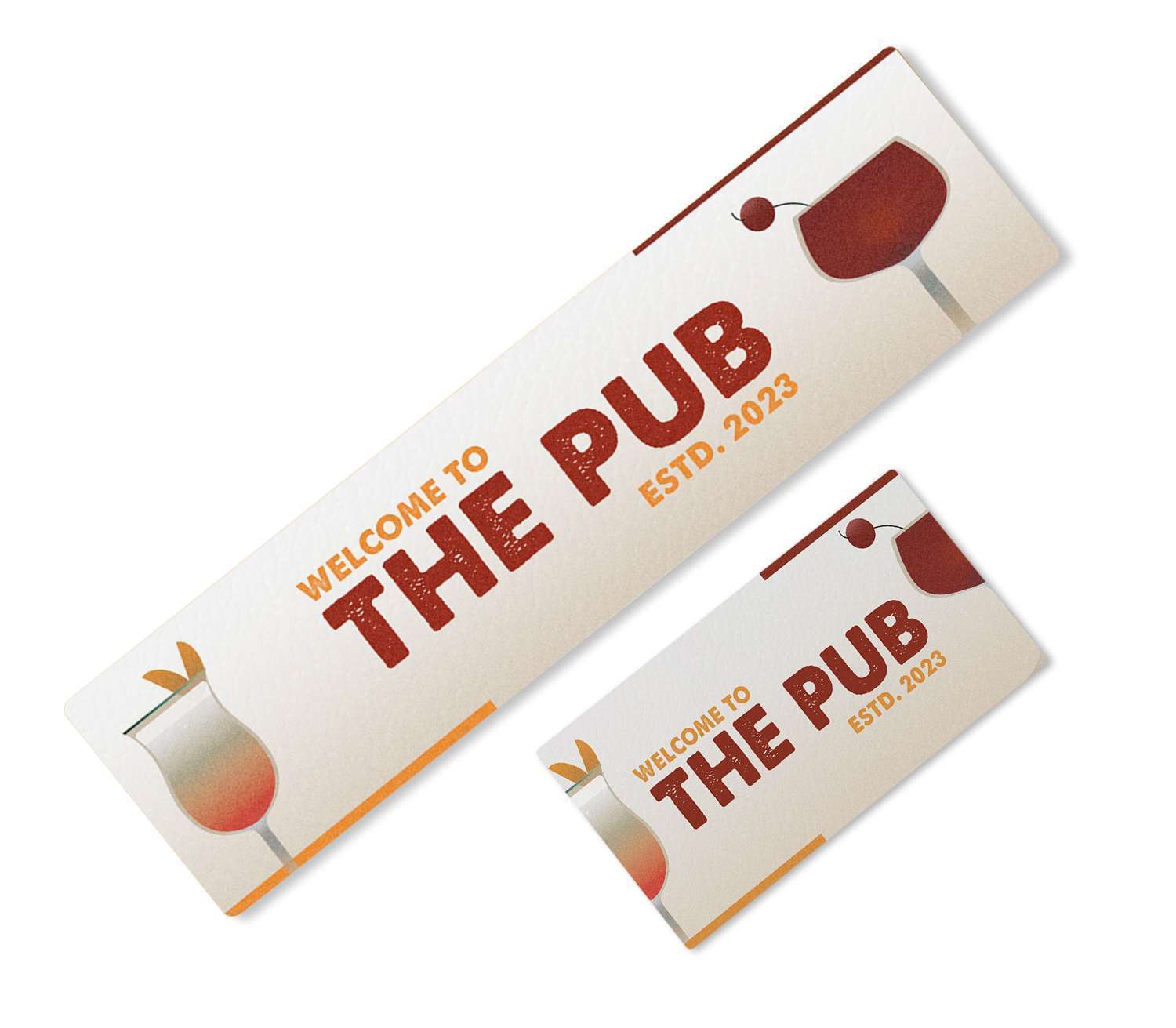 Personalised Any Text Beer Mat Label Bar Runner Ideal Home Pub Cafe Occasion 5