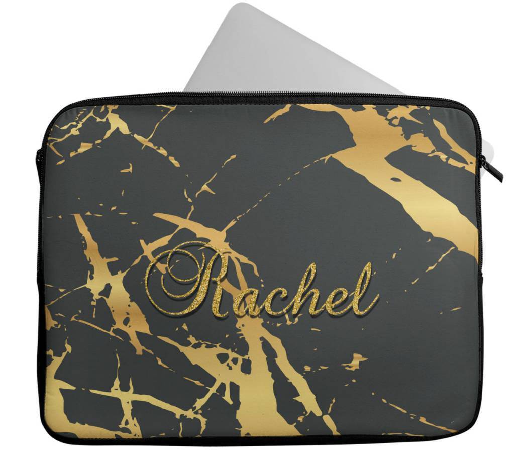 Personalised Any Name Marble Design Laptop Case Sleeve Tablet Bag 92