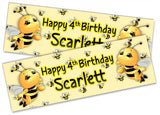 Personalised Birthday Banners Generic Design Children Kids Party Decoration 161