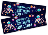 Personalised Birthday Banners Space Design Children Kids Party Decoration 88