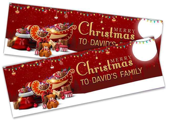Personalised Banner Christmas Design Party Decoration 19