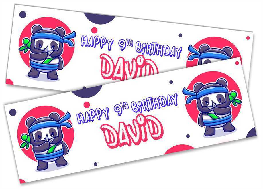 Personalised Birthday Banners Generic Design Children Kids Party Decoration 186