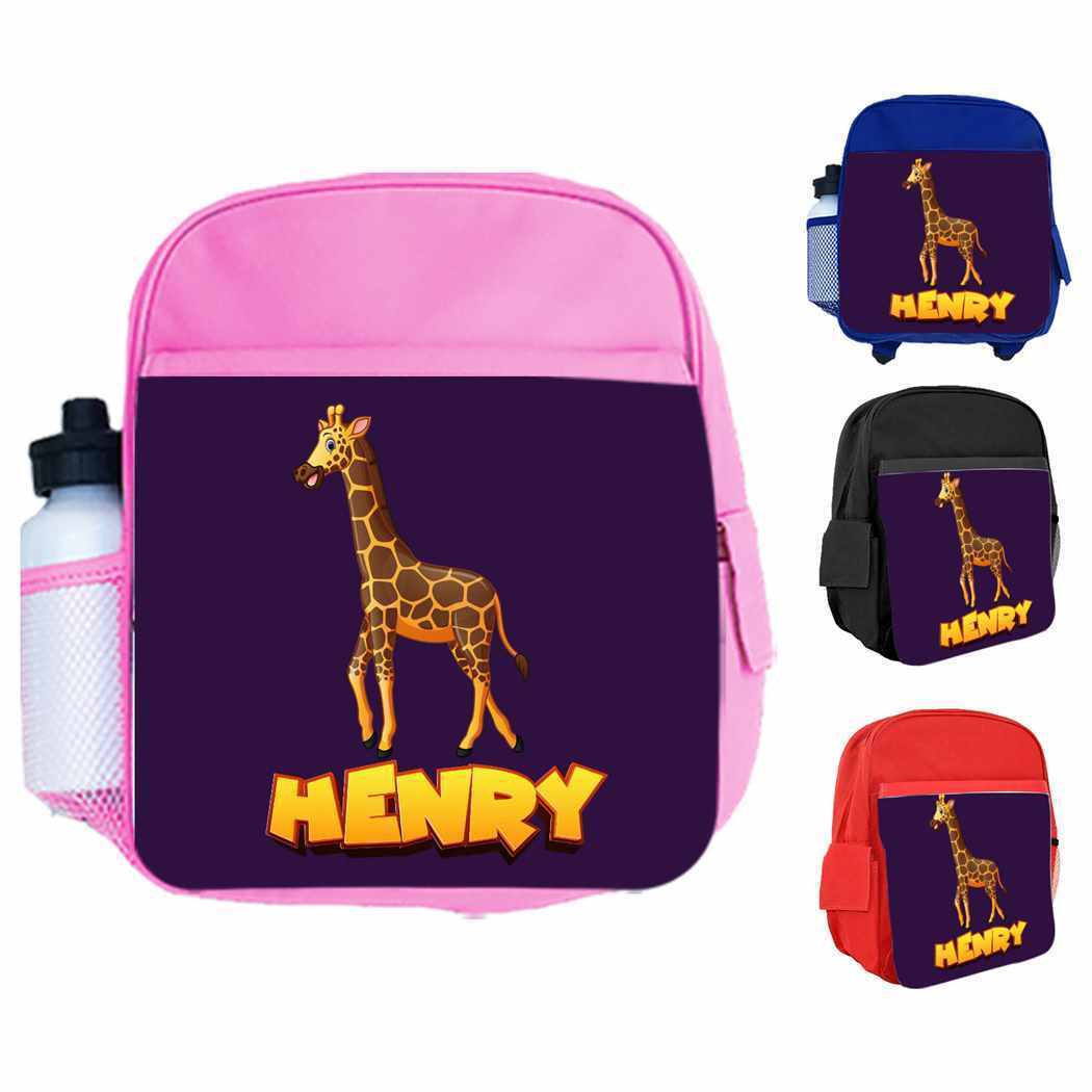 Personalised Kids Backpack Any Name Animal Design Boys Girls kid School Bag 21