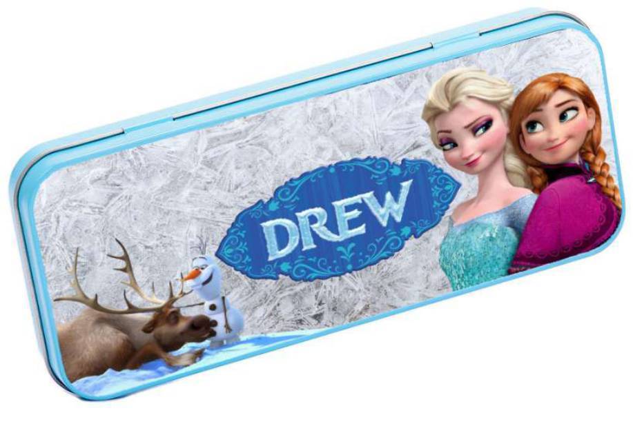 Personalised Any Name Princess Pencil Case Tin Children School Kids Stationary 1