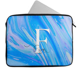 Personalised Any Name Marble Design Laptop Case Sleeve Tablet Bag 115