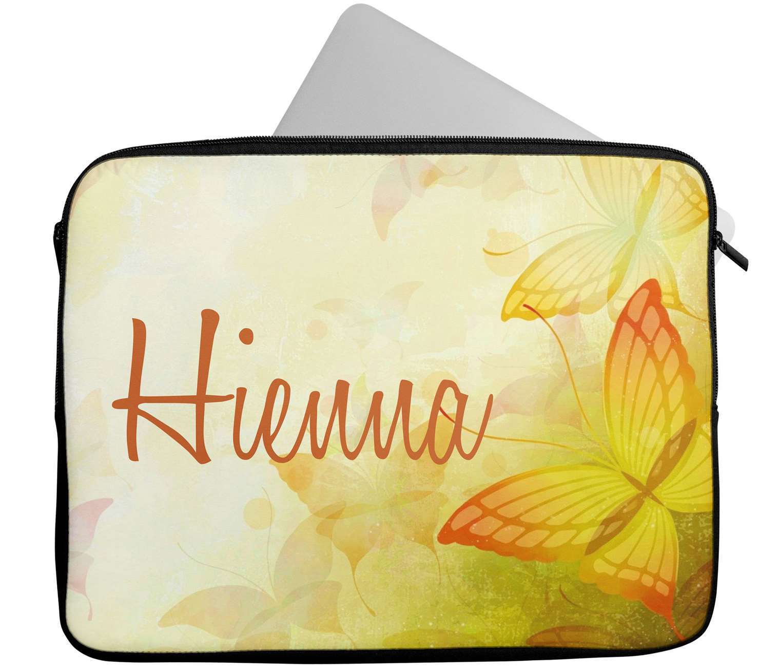 Personalised Any Name Floral Design Laptop Case Sleeve Tablet Bag 27