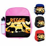 Personalised Kids Backpack Any Name Animal Design Boys Girls kid School Bag 35