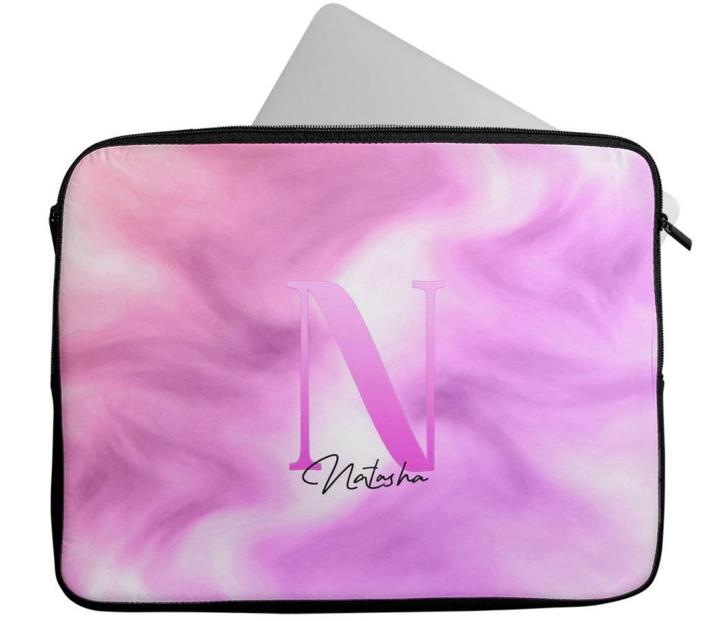 Personalised Any Name Marble Design Laptop Case Sleeve Tablet Bag 115