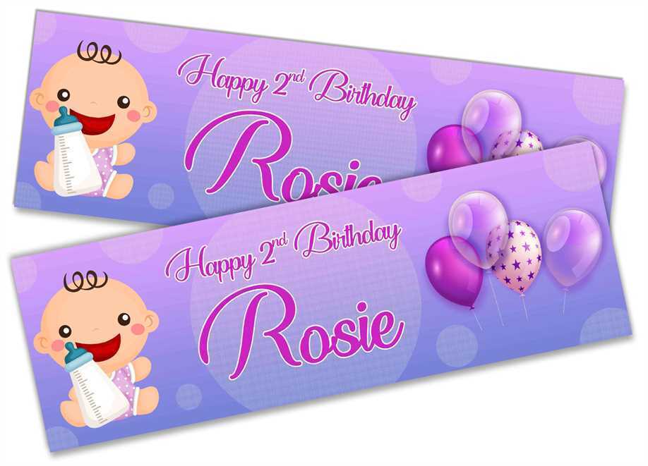 Personalised Birthday Banners Generic Design Children Kids Party Decoration 133