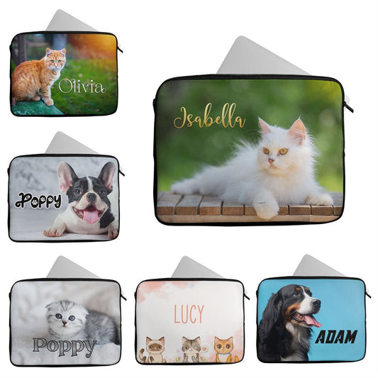Personalised Any Name Animal Design Laptop Case Sleeve Tablet Bag 60