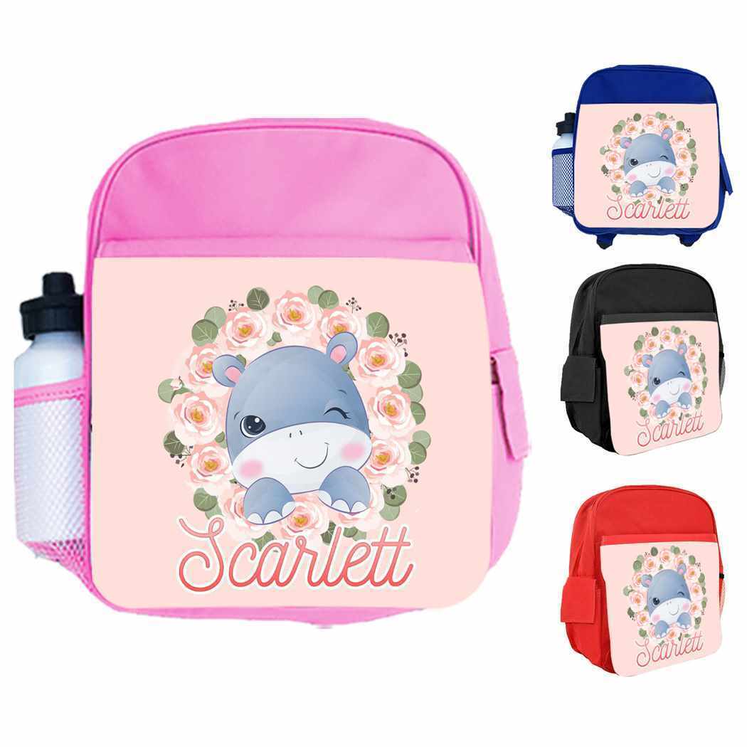 Personalised Kids Backpack Any Name Animal Design Boys Girls kid School Bag 20