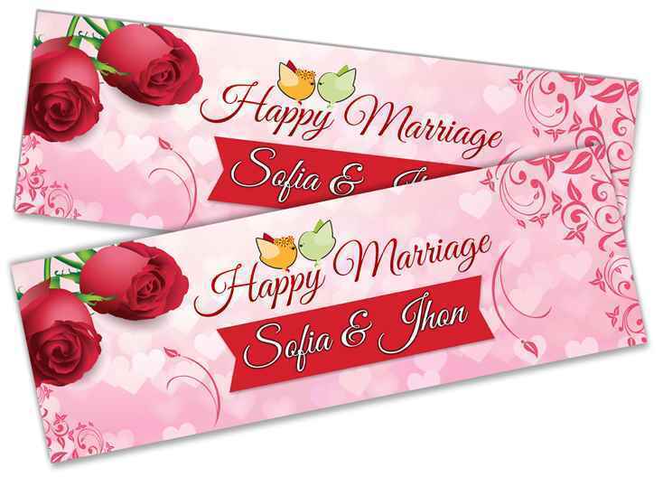 Personalised Wedding Banner Adult Party Celebration Marriage 234