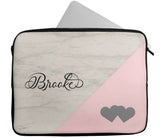 Personalised Any Name Marble Design Laptop Case Sleeve Tablet Bag 115