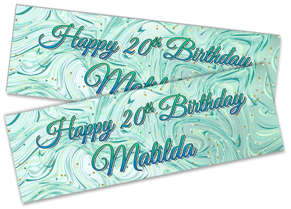 Personalised Birthday Banners Generic Design Children Kids Party Decoration 256