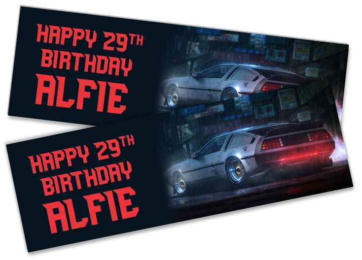 Personalised Birthday Banners Car Design Children Kids Party Decoration 175