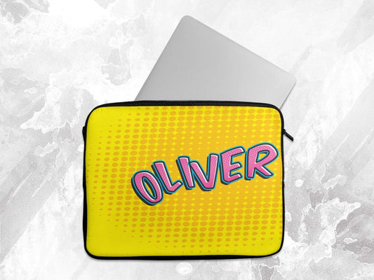 Personalised Any Name Graffiti Yel Laptop Case Sleeve Tablet Bag Chromebook Gift