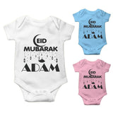 Personalised Eid Baby Vest Baby grow Little baby body suit 24