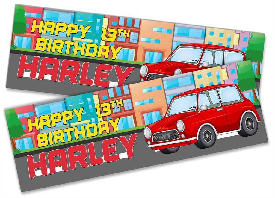 Personalised Birthday Banners Generic Design Children Kids Party Decoration 166