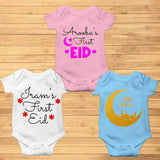 Personalised Eid Baby Vest Baby grow Little baby body suit 13