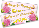 Personalised Birthday Banners Princess  Design Children Kid Party Decoration 72