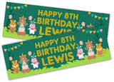 Personalised Birthday Banners Generic Design Children Kids Party Decoration 116