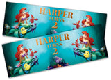 Personalised Birthday Banners Mermaid Design Children Kids Party Decoration 5