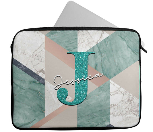 Personalised Any Name Marble Laptop Case Sleeve Tablet Bag Chromebook Gift 2