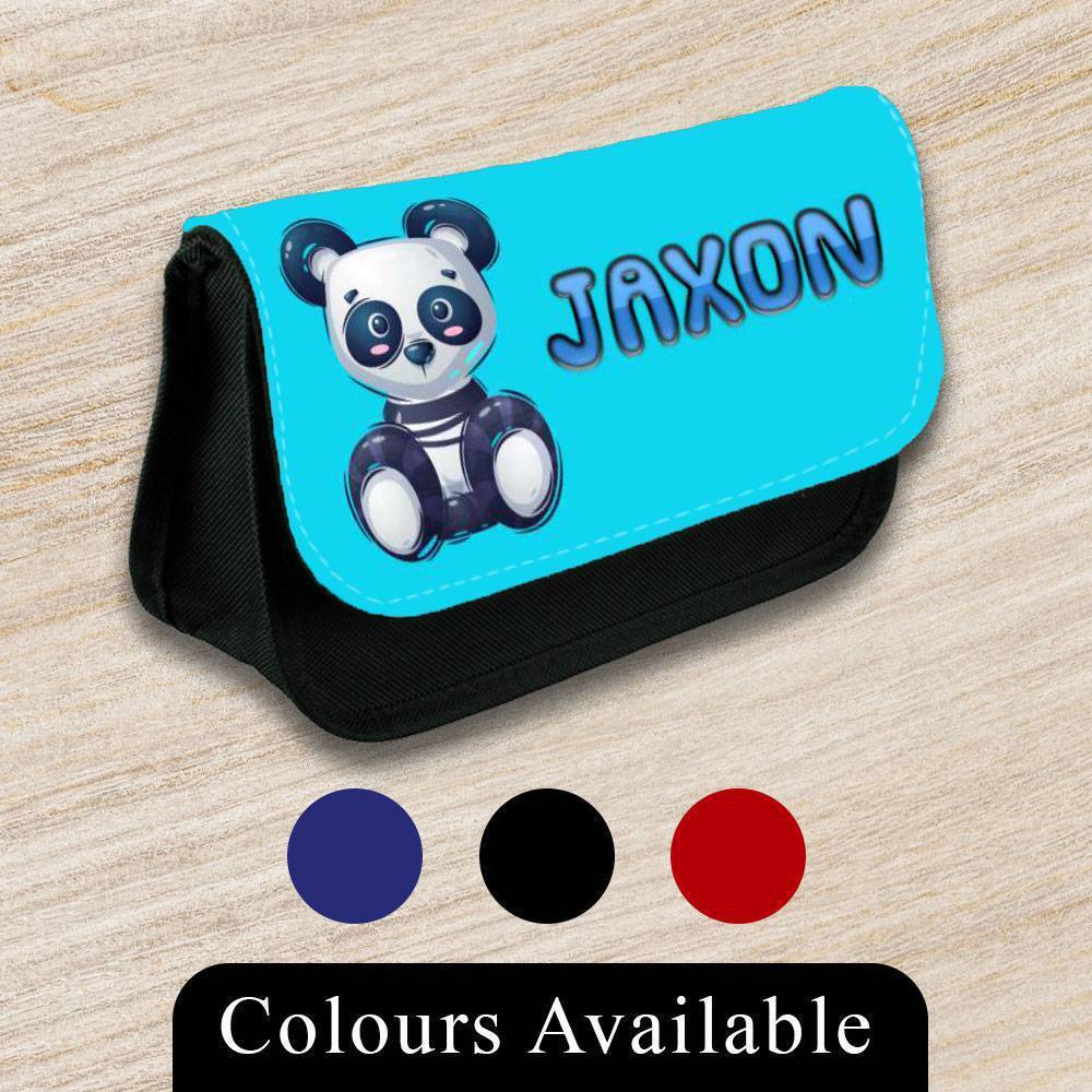 Personalised Pencil Case Animal Girls Boys Stationary Kids School Bag 14