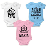 Personalised Eid Baby Vest Baby grow Little baby body suit 14