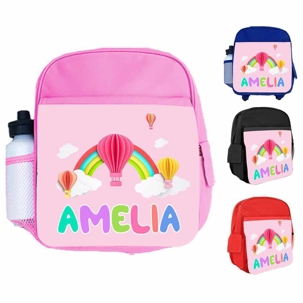 Personalised Kids Backpack Any Name Princess Design Boys Girls kid School Bag 34