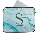 Personalised Any Name Marble Design Laptop Case Sleeve Tablet Bag 111