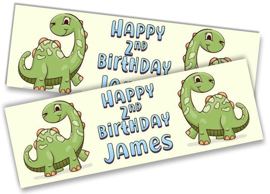 Personalised Birthday Banners Dinosaur Design Children Kid Party Decoration 73