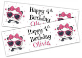 Personalised Birthday Banners Generic Design Children Kids Party Decoration 153