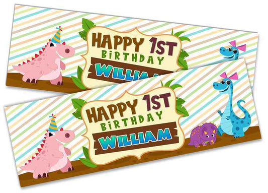 Personalised Birthday Banners Generic Design Children Kids Party Decoration 243