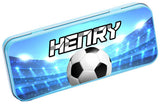 Personalised Any Name Football Pencil Case Tin Children School Kid Stationary 10