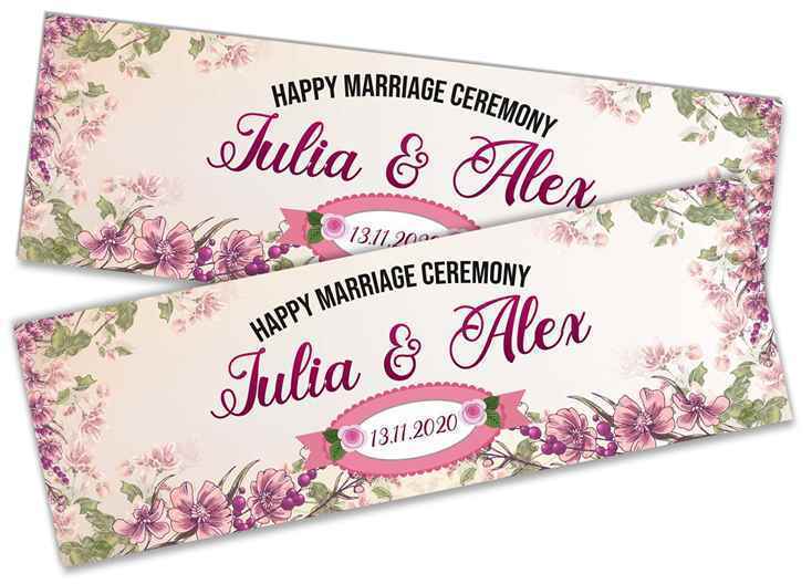 Personalised Wedding Banner Adult Party Celebration Marriage 240
