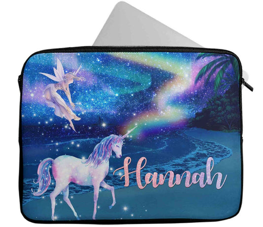 Personalised Any Name Unicorn Design Laptop Case Sleeve Tablet Bag 693