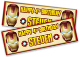 Personalised Birthday Banners Super Hero Design Children Kid Party Decoration 63