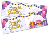 Personalised Birthday Banners Generic Design Children Kids Party Decoration 219