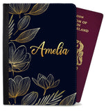 Personalised Floral Children Passport Cover Holder Any Name Holiday Accessory 17