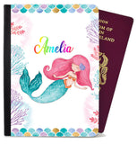 Personalised Mermaid Children Passport Cover Holder Any Name Holiday Accessory 2