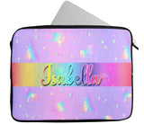 Personalised Any Name Unicorn Design Laptop Case Sleeve Tablet Bag 80