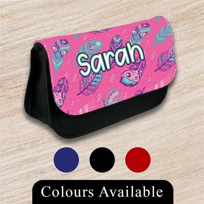 Personalised Pencil Case Generic Girls Boys Stationary Kids School Bag 42