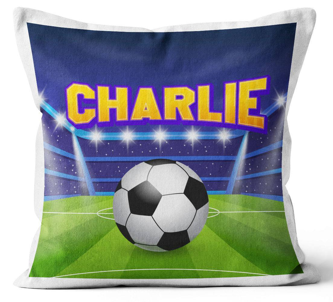 Personalised Any Name Football Design Cushion Printed Birthday Gift 603