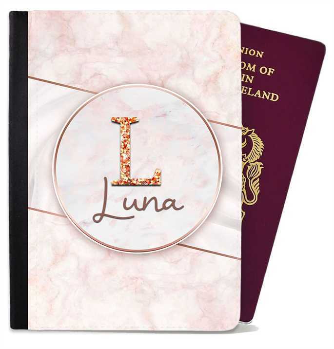 Personalised Marble Children Passport Cover Holder Any Name Holiday Accessory 30