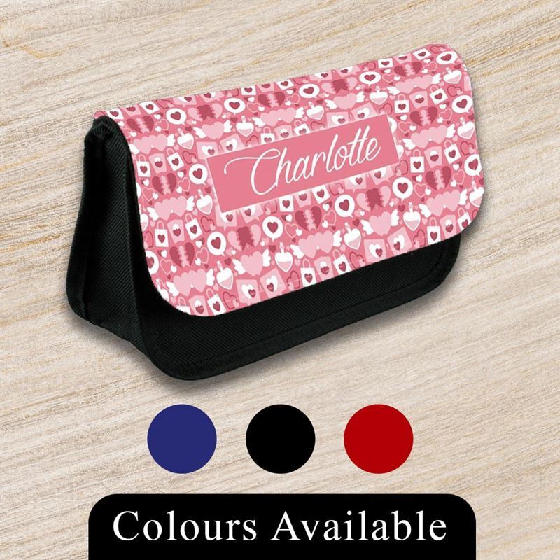 Personalised Pencil Case Generic Girls Boys Stationary Kids School Bag 37